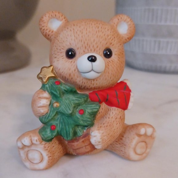 Porcelain Bisque Christmas Bears, Set of Two, Vintage - Picture 3 of 7